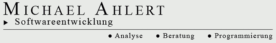 Michael Ahlert - Softwareentwicklung